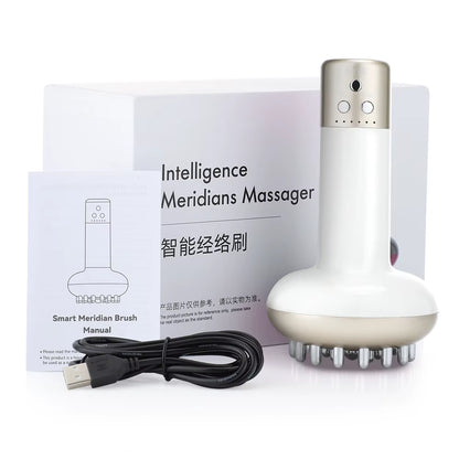 Rechargeable Guasha Massager Body Shaping Heating Meridian Scraping Brush Lymphatic Drainage Machine Fat Burner