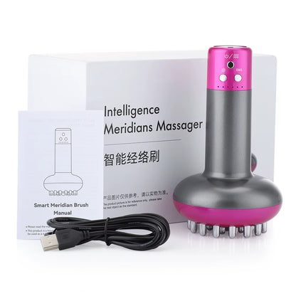 Rechargeable Guasha Massager Body Shaping Heating Meridian Scraping Brush Lymphatic Drainage Machine Fat Burner