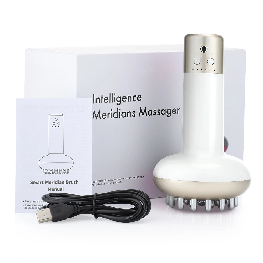 Smart Meridian Brush Abdome Massager Wireless Hot Compress anti Cellulite Back Dredging Meridian Thermal Moxibustion Slimming