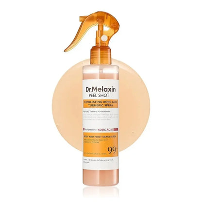 Body Keratin Care Acid Turmeric Spray with Gentle Body Brightening & Exfoliating Peeling Solution Korean Skincare, 6.76 Fl.Oz